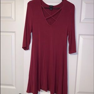 Burgundy dress from Rue21